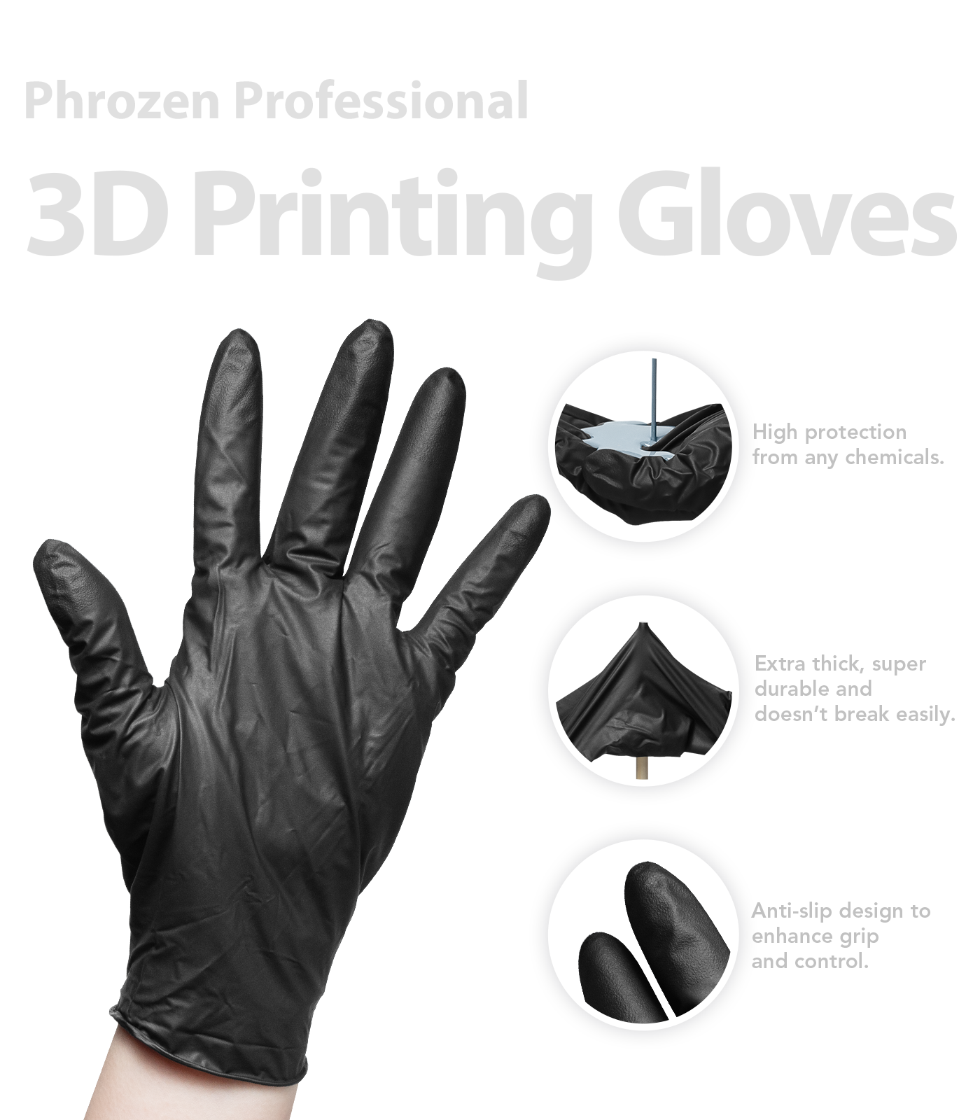 3Dプリンティング用 プロフェッショナル ニトリルグローブ