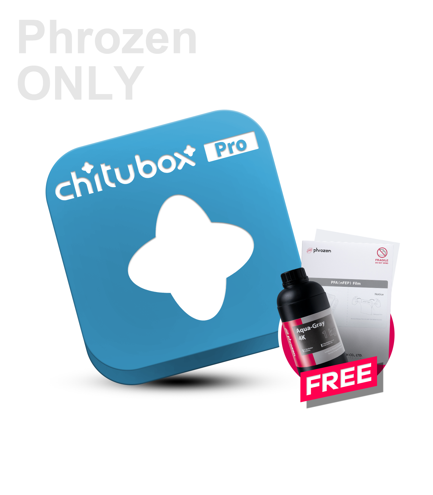 CHITUBOX Pro - Free Aqua-Gray 4K Resin & PFA Film (A4)