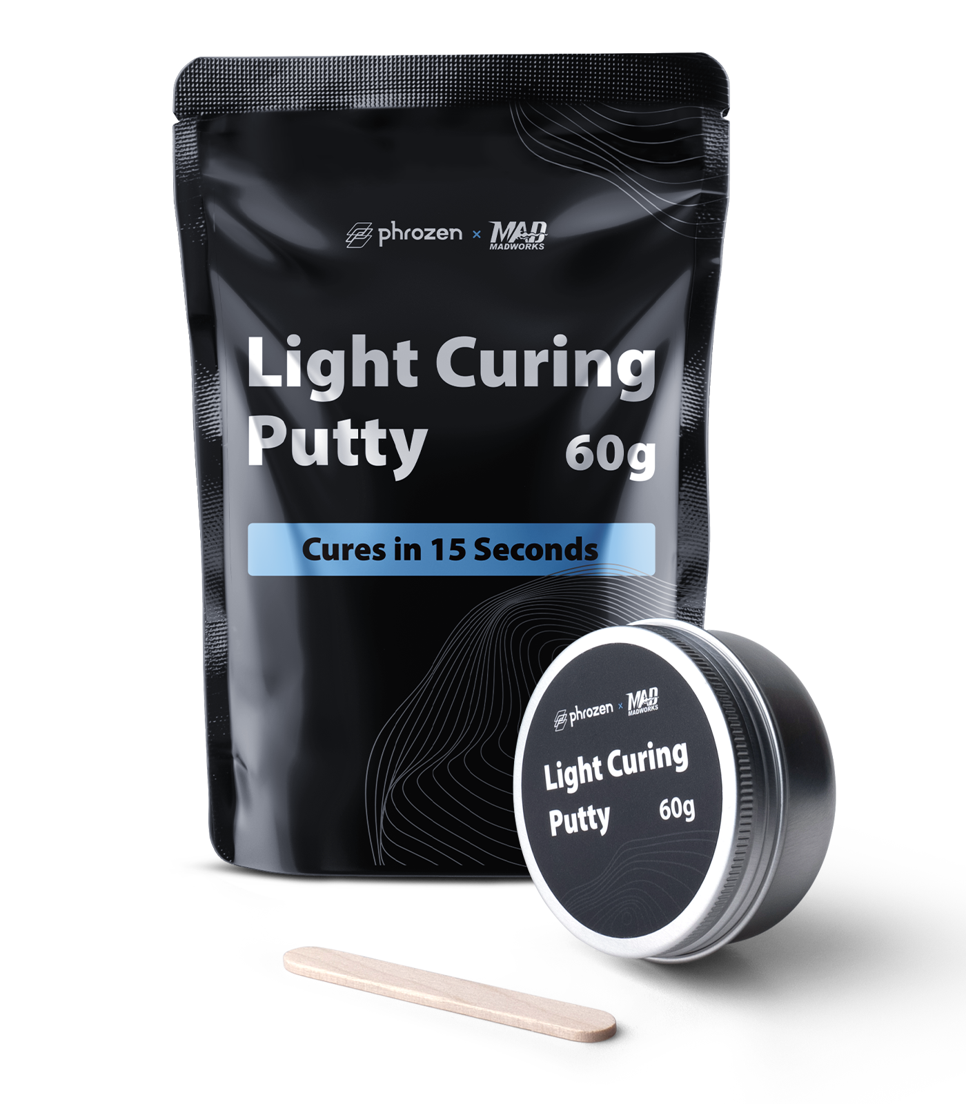 A package of light curing putty by Phrozen