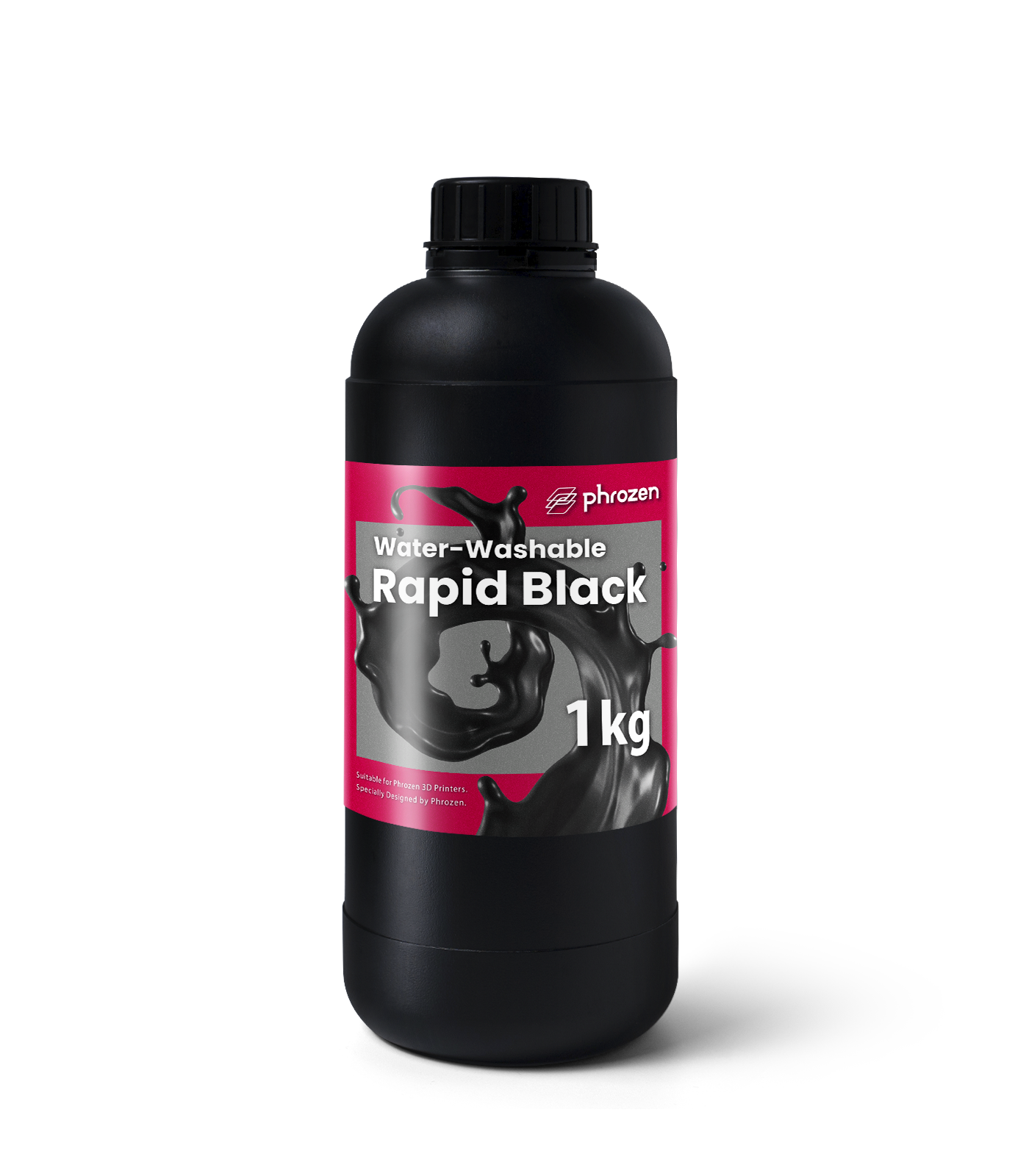Phrozen - Water-Washable Resin - Rapid Black - 1 Kg – 3D ADDICT