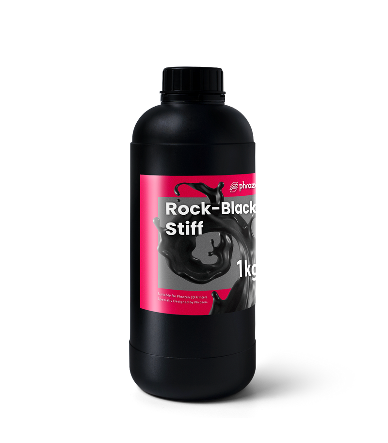 Phrozen Rock-Black Stiff 3D Printing Resin - Perfect for Creating 3D Printed Parts for Engineering