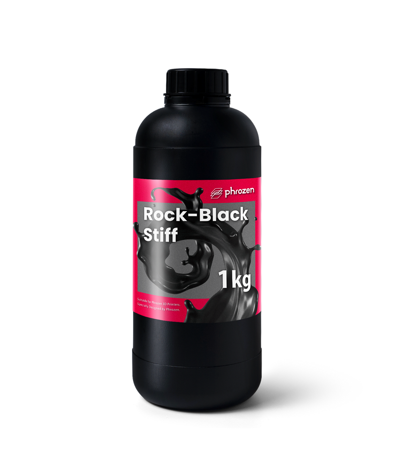 Phrozen Rock-Black Stiff 3D Printing Resin - Perfect for Creating 3D Printed Parts for Engineering