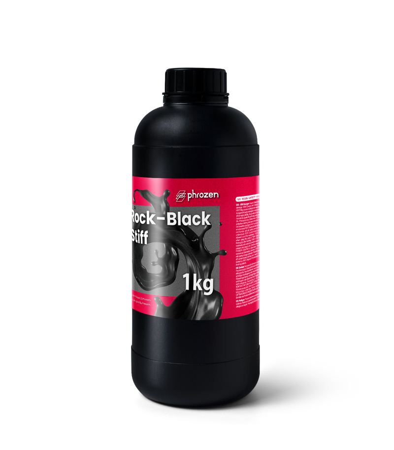 Phrozen Rock-Black Stiff 3D Printing Resin - Perfect for Creating 3D Printed Parts for Engineering