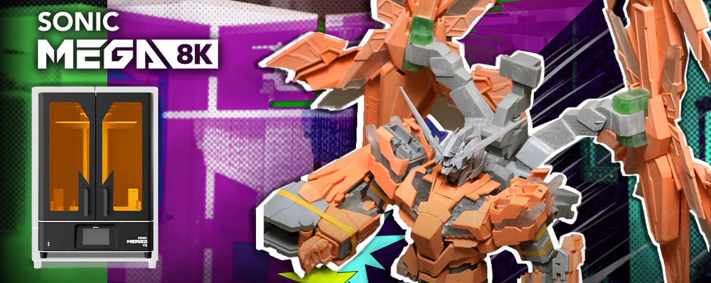 God Finger Make UG Unicorn Gundam Parts With Phrozen Nylon-Green Resin