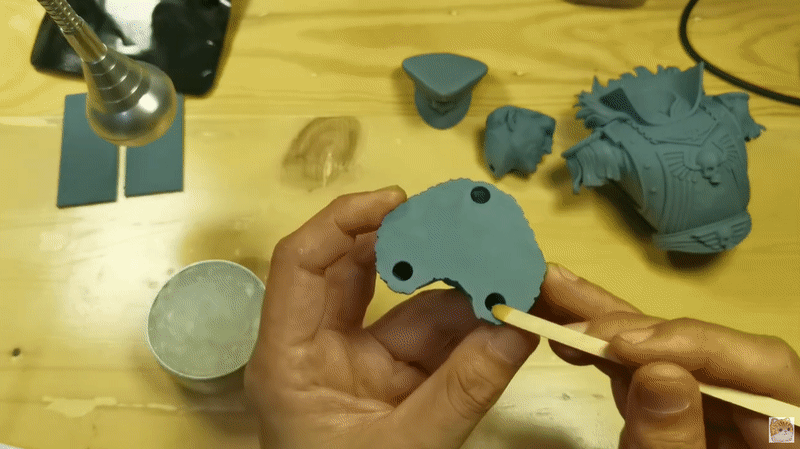 Fill drain holes on 3D printed resin model with Light Curing Putty