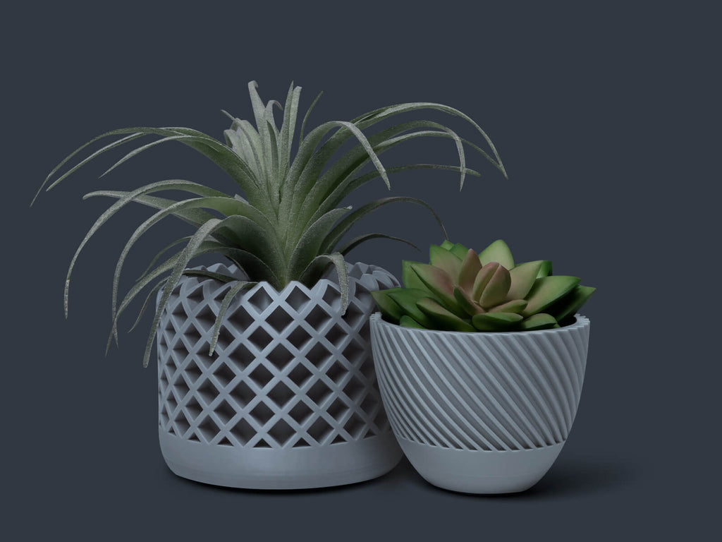 Resin 3D Printed Potted Plants
