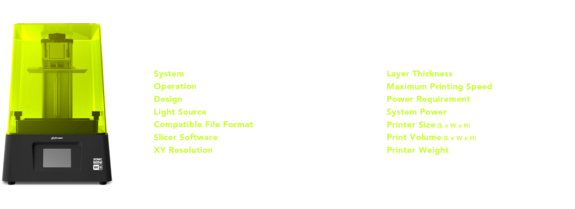 Sonic Mini 8K S specs