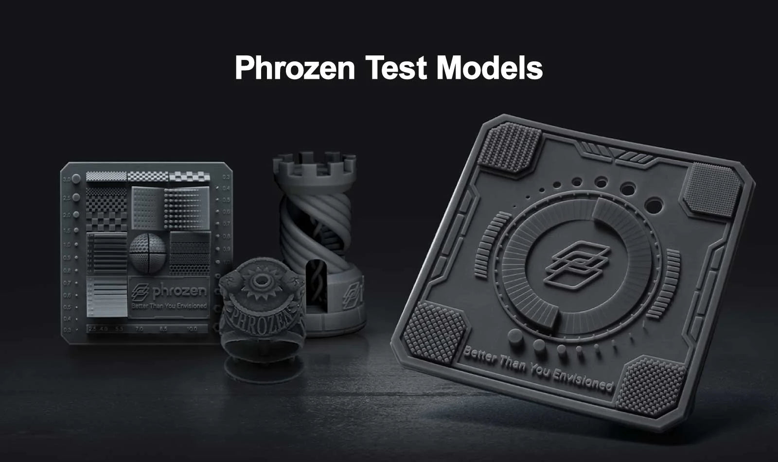 普羅森測試模型:XP Finder、RP Finder、Phrozen Rook、Phrozen Ring