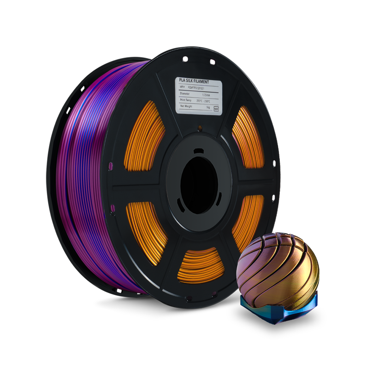 Silk PLA Filament Titan Flame