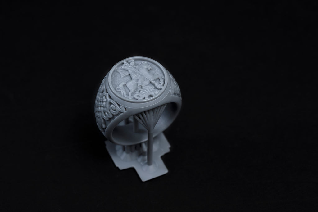 Aqua-Gray 4K Resin ring