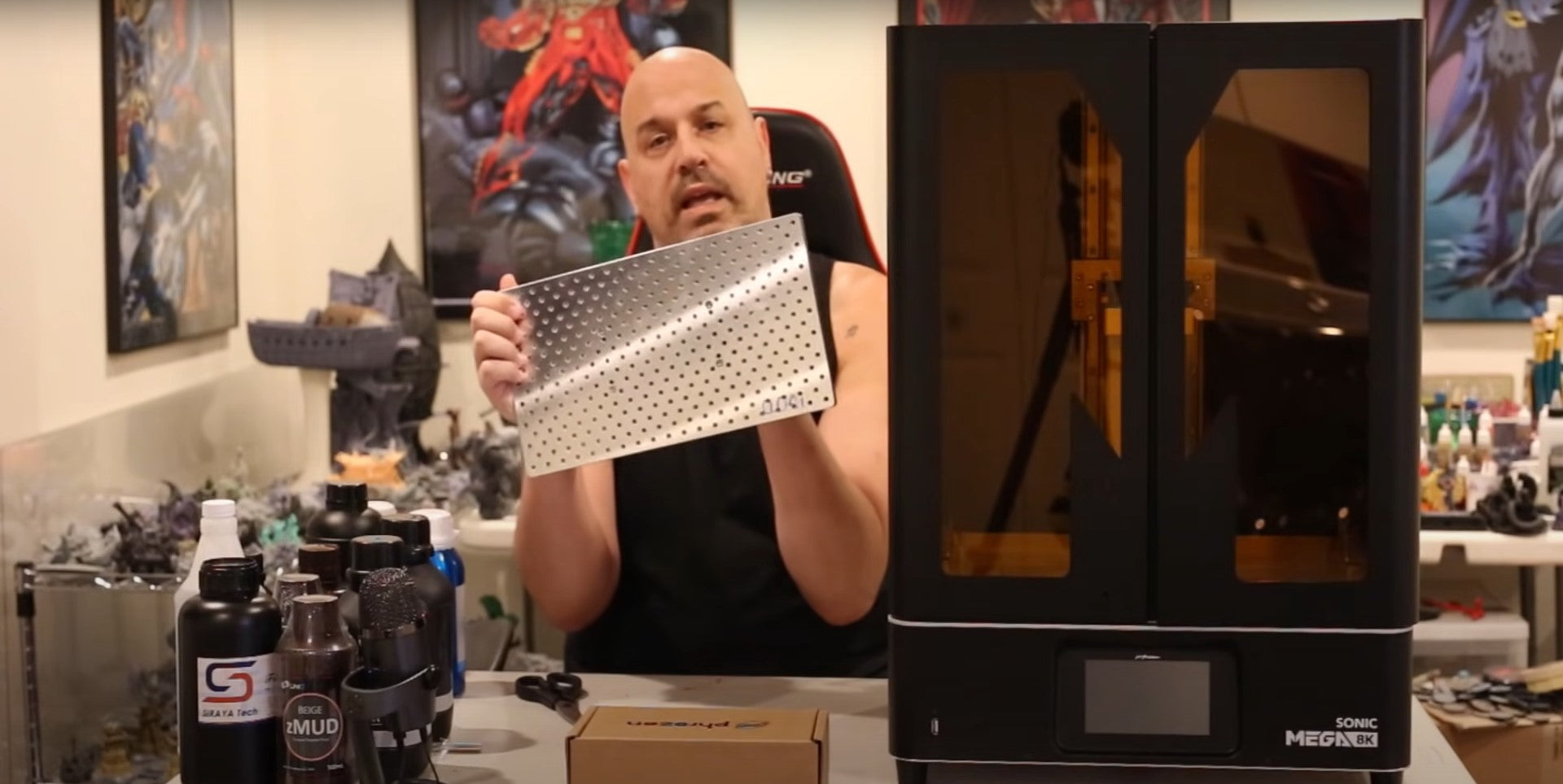 3DPrintingPro holding perforated building plate