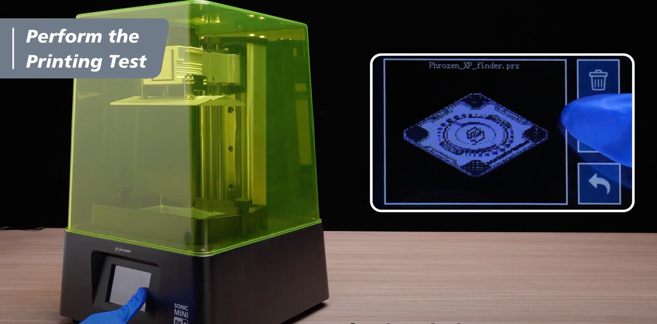 Start printing on Sonic Mini 8K S