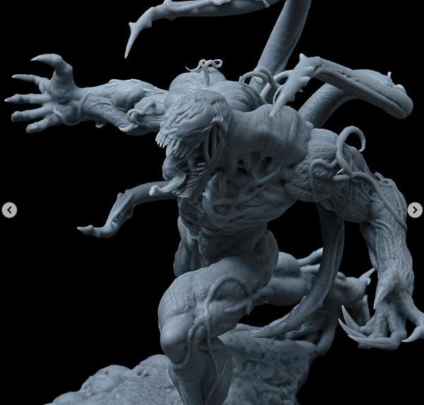 使用 RPG resin for miniatures 列印的伸出舌頭 Venom 3D 模型