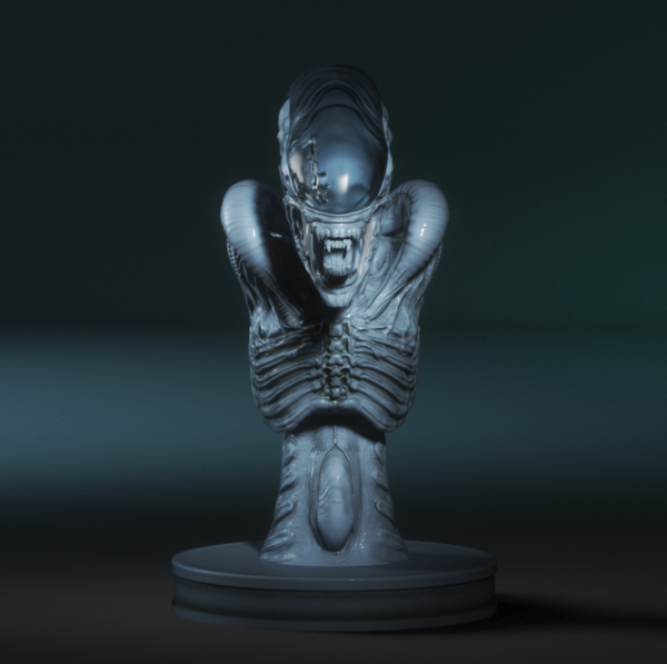Xenomorph: Cool 3D printables of an alien bust, perfect for sci-fi enthusiasts and collectors.