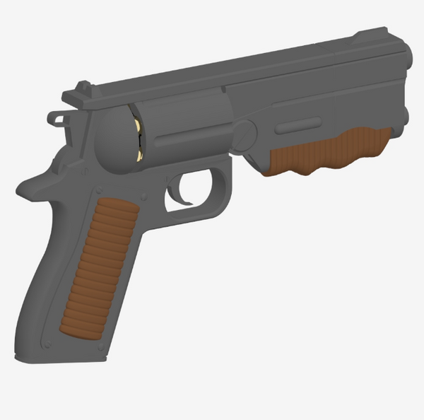 Cool 3D printed futuristic pistol from the Fallout series, great for cosplayers and collectors.