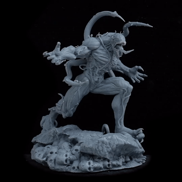 使用 RPG resin for miniatures 列印,伸出舌頭的 Venom 3D 模型 GIF 圖片