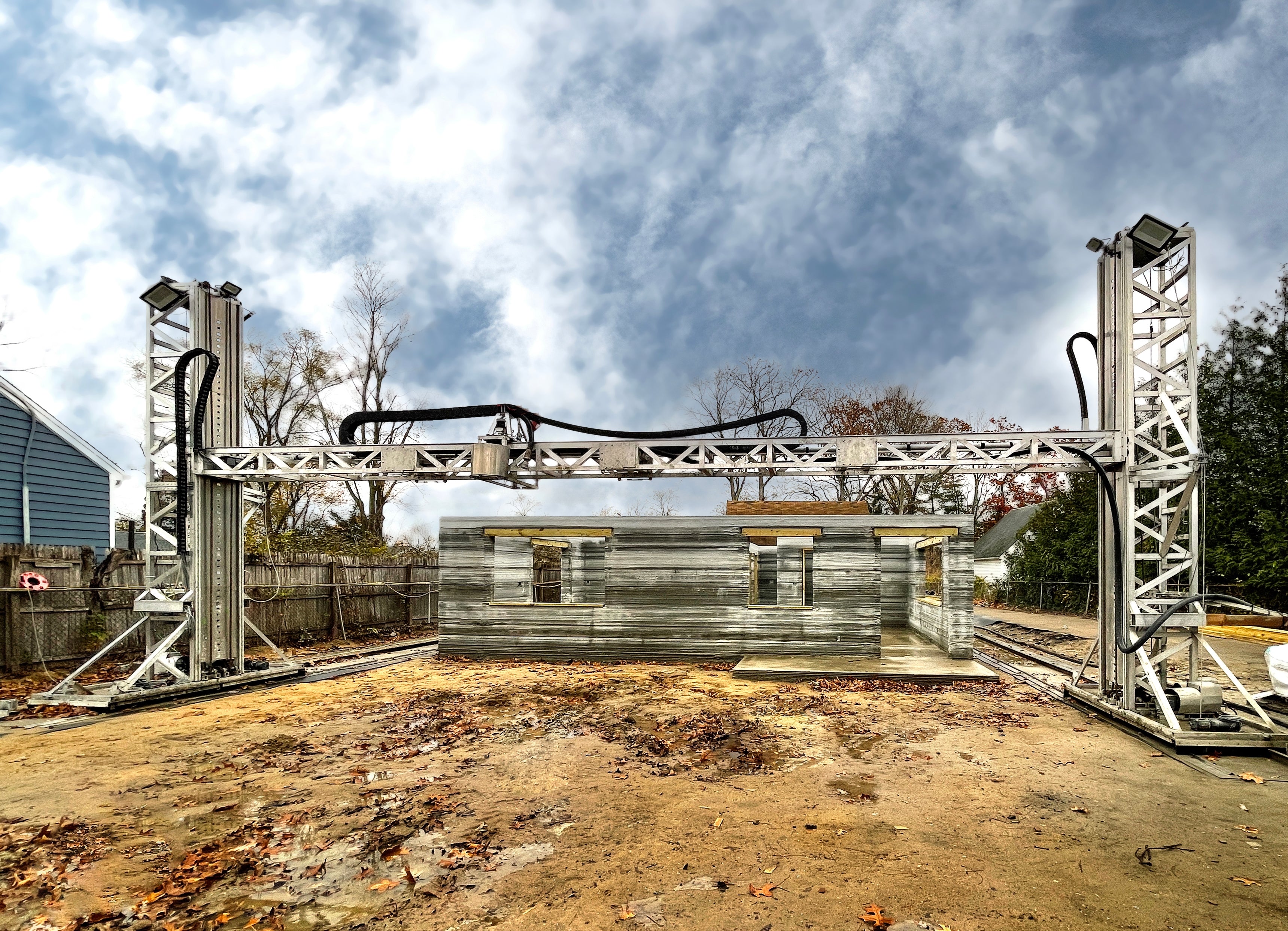 construction site of 3D printed house