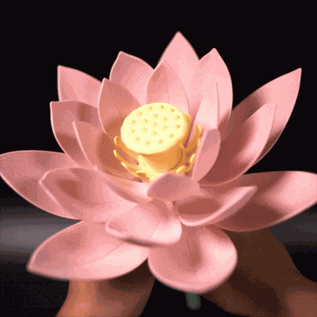 Cool 3D printed stuff lotus flower in full bloom, perfect for decorative home displays.