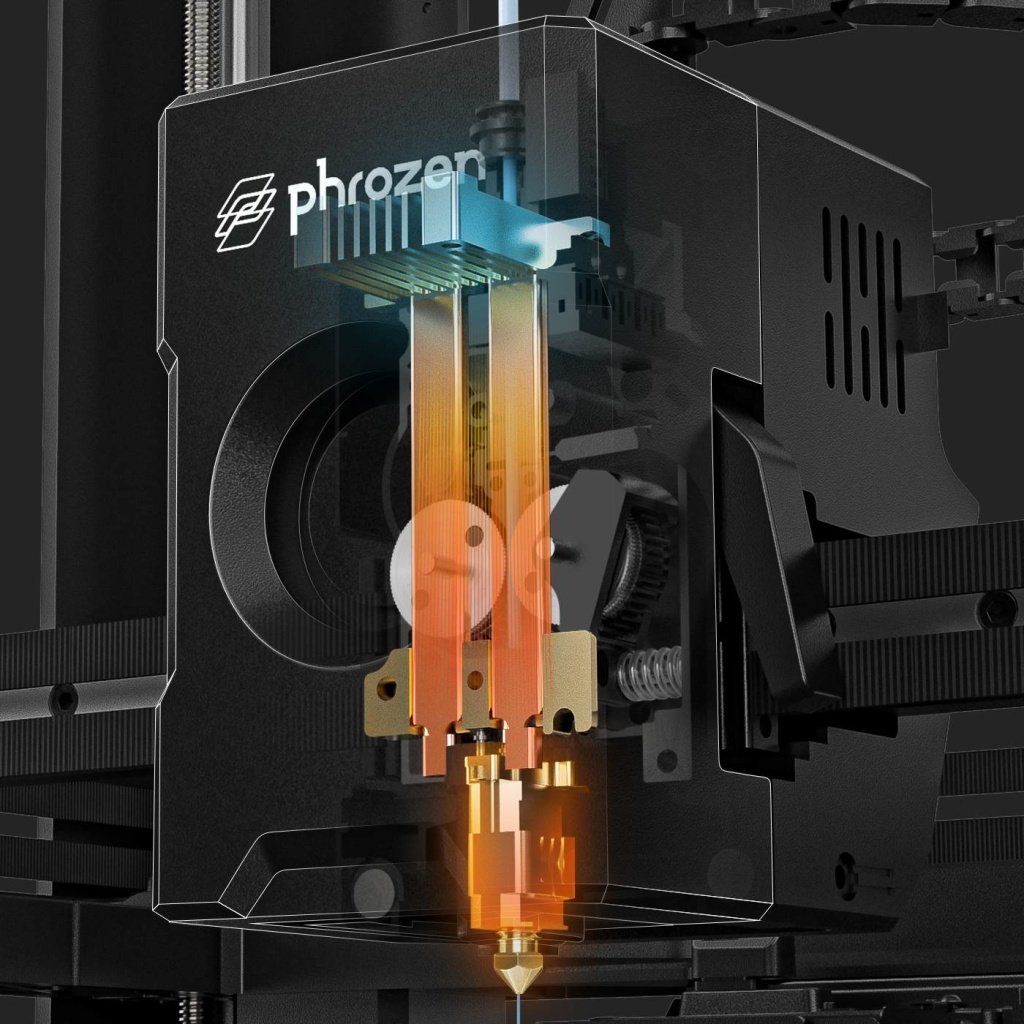 ARCO FDM 3D printer extruder with industrial-grade heat pipe for efficient cooling and smooth, clog-free filament extrusion.