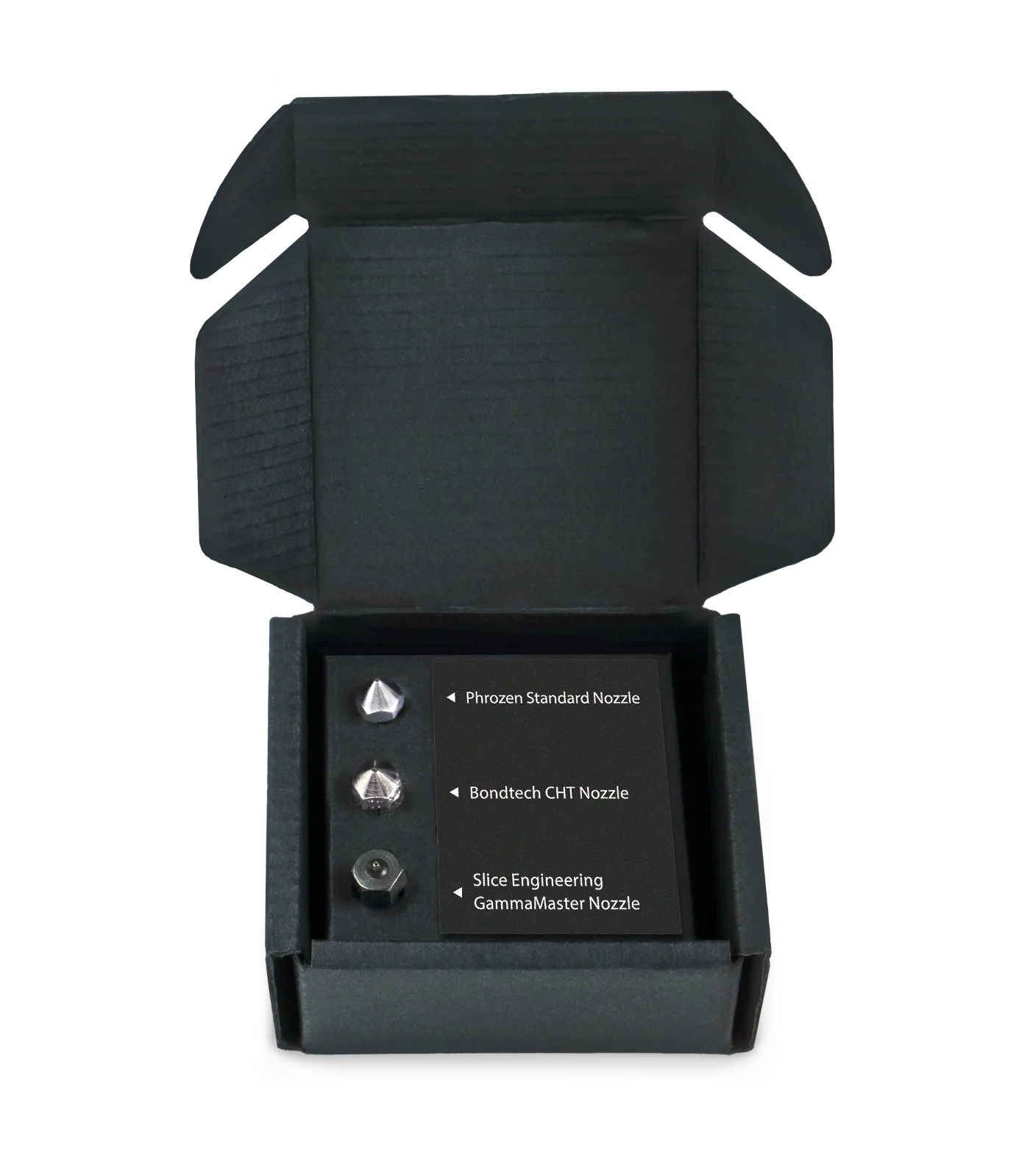 ARCO 3-in-1 nozzle pack with brass, high-flow, and hardened steel nozzles in a display box.