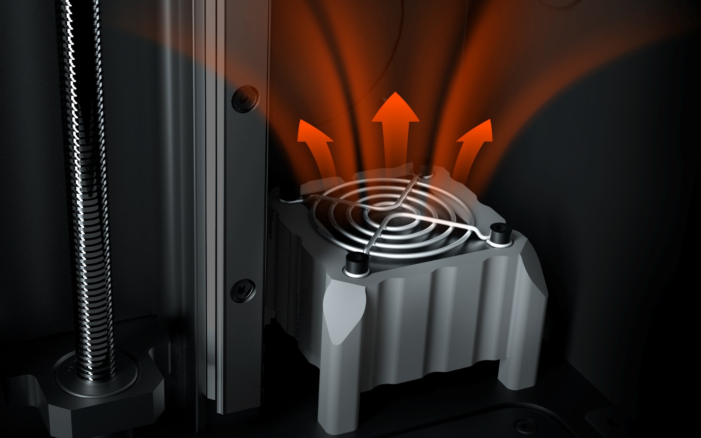 Built-in heater on the Phrozen Sonic Mighty Revo 14K for consistent print quality.