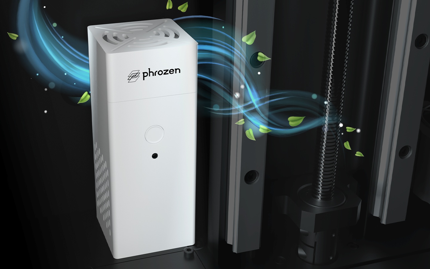 Air purifier on the Phrozen Sonic Mighty Revo 14K to reduce resin fumes and cleaner printing.
