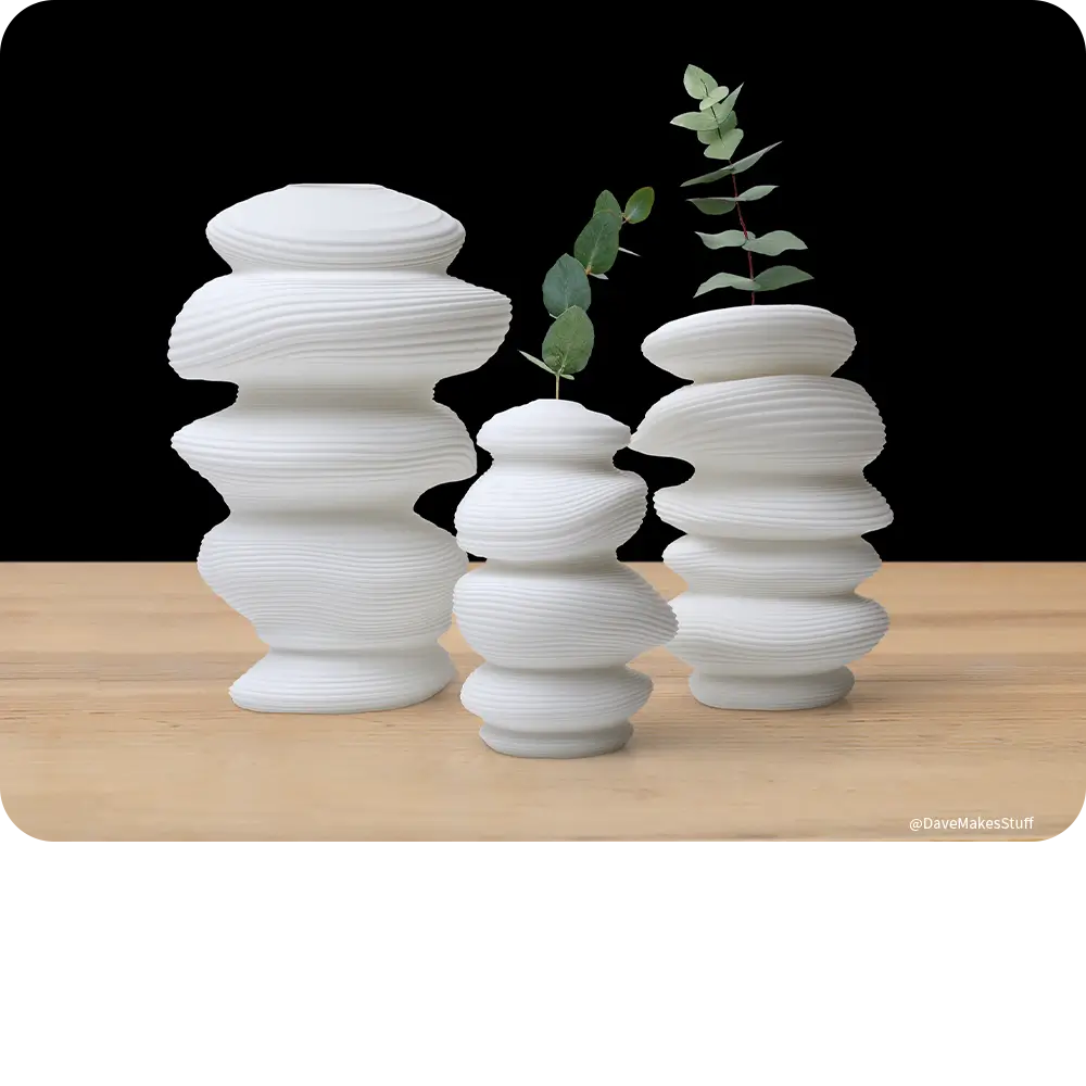 White home decor printed with Phrozen Ceramic White Resin for elegant decorative design and visual storytelling.