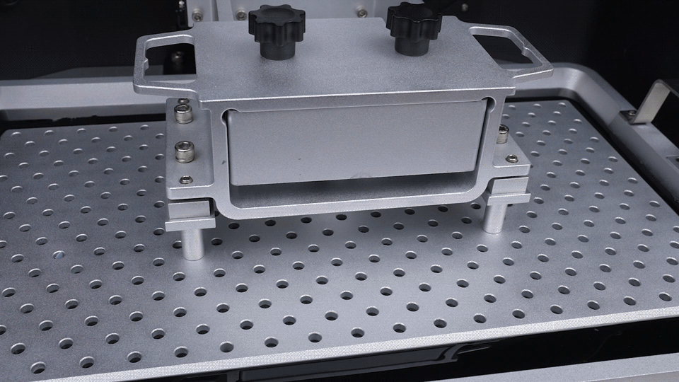 GIF of a 3D printer printing with Phrozen Speed Plus Resin, highlighting smooth, stable, and fast performance.
