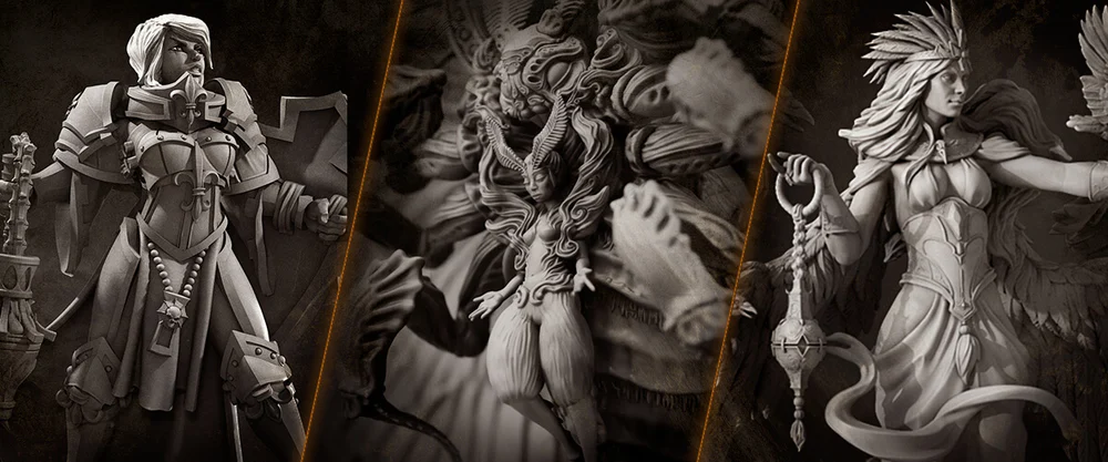3D Printed Tabletop Female Warriors You Don’t Want to Miss
